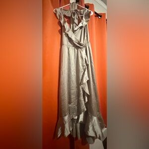 Moss Green Luxe Satin Dress